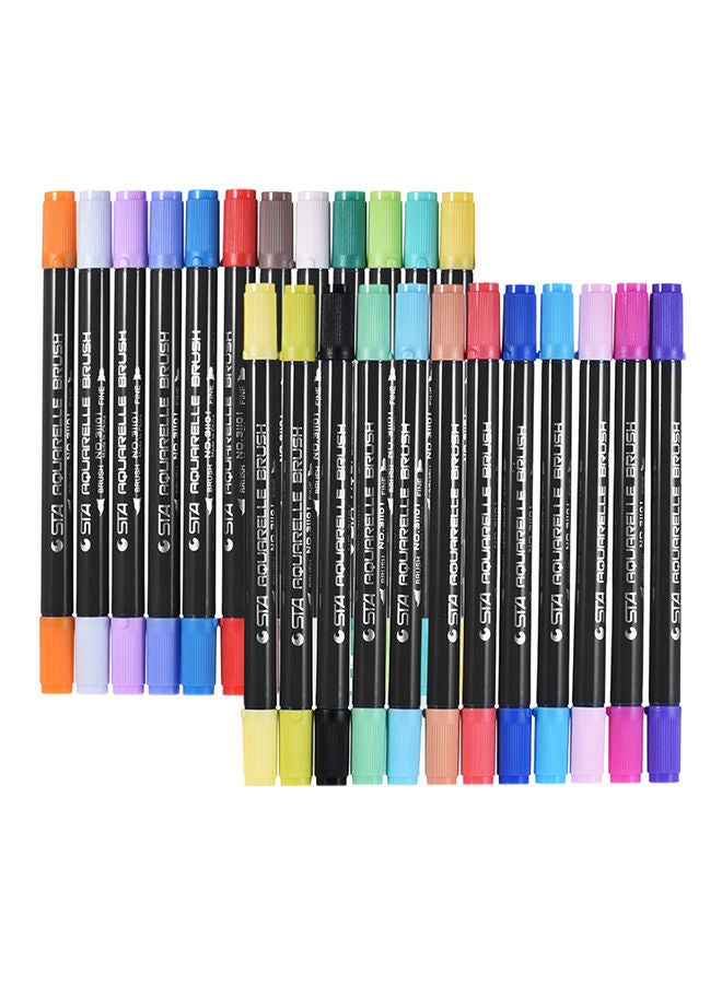 نيبمينينت طقم أقلام ماركر مزدوجة مكون من 24 لون متعدد الألوان - Image 1