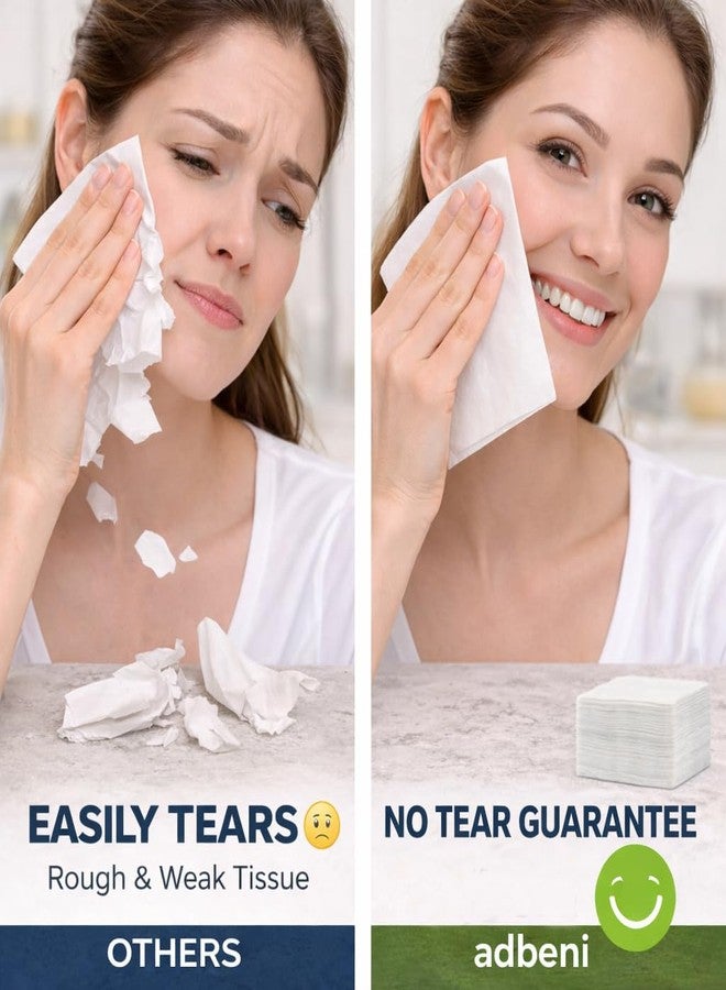 Adbeni Premium Disposable Napkins Towels | Spunlace Cotton | Wet & Dry Use | Soft & Strong Wipes | Lint-Free, Tear-Resistant | For Dining, Salon, Travel & Everyday Cleaning | Pack of 50 | 9x9 Inch - Image 2