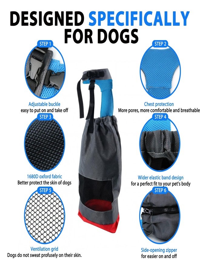 LetPetRun Dog Drag Bag for Paralyzed Dogs,Indoor Protective Sleeve for Disabled Rear Legs,Shields Chest and Legs from Scratches (XXS for 8-11lbs) - Image 4