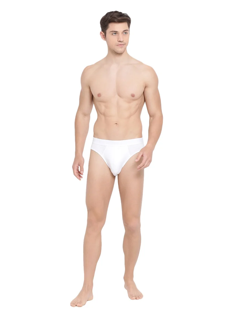 BYC MEN'S COTTON BRIEF (PACK OF 3) - WHITE