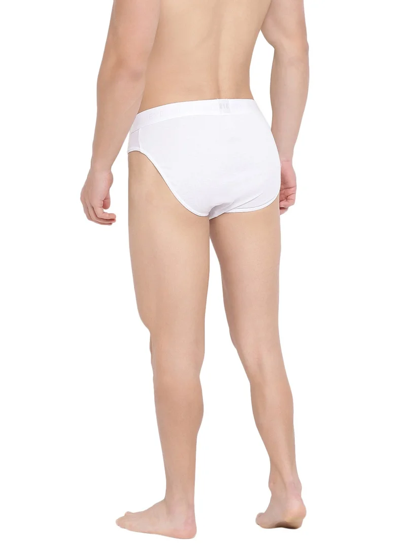 BYC MEN'S COTTON BRIEF (PACK OF 3) - WHITE