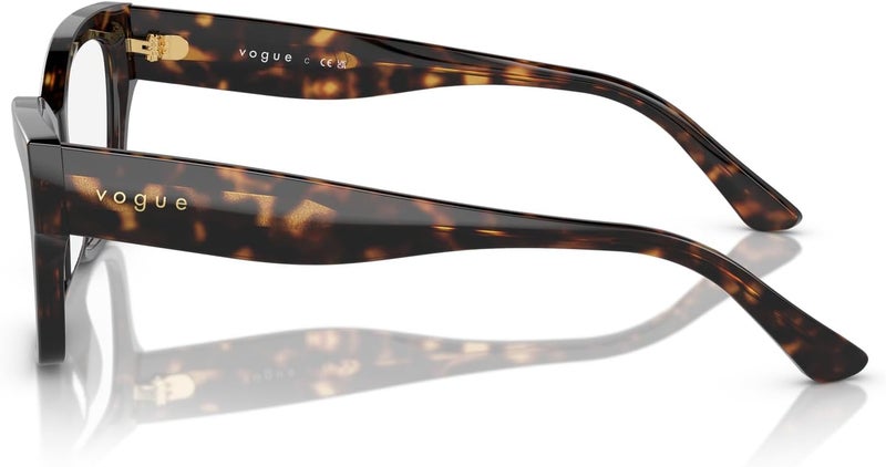 Vogue Eyewear Women's Vo5523f Low Bridge Fit Cat Eye Prescription Eyewear Frames - Dark Havana - Image 3