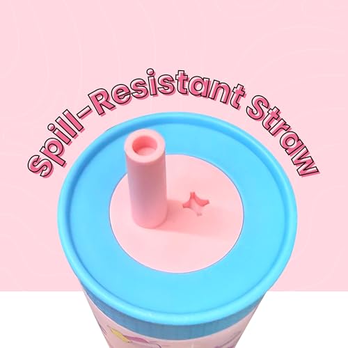 ONE AND ONLY Stainless Steel Food Jar & Tumbler Pack Space Explorer Printed Pink 480ml Lunch Box & Sipper Combo for School Kids Leakproof BPA Free Set - Image 4