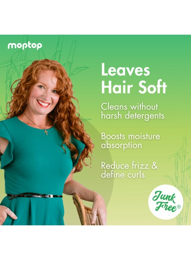 MopTop Gentle Shampoo â€“ Every Day Curly Hair Sulfate Free Shampoo, Improves Moisture & Reduces Frizz, Paraben Free Natural Hair Products for Straight, Wavy, Curly, Coily Texture (Bamboo, 8oz) - Image 3