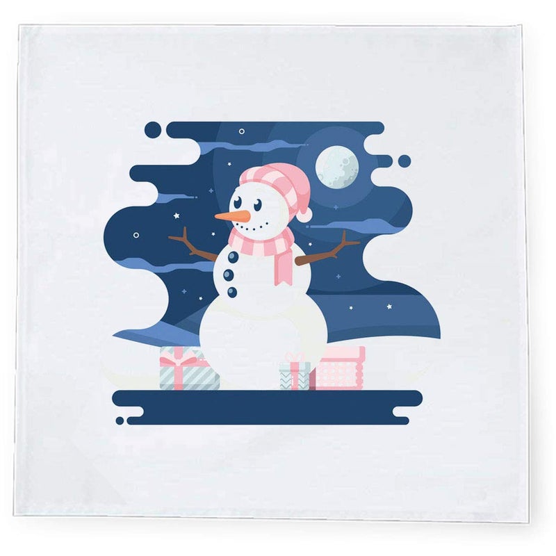 Khakee 6 Pcs Christmas Theme Tafta Silk Table Napkins 10x 10 for Xmas Decoration Christmas OrnamentsChristmas Gift npxmas167P - Image 2