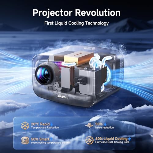 iSinbox Outdoor Movie Projector Smart Projector 4K & 36W Dolby Audio Plus HDR10+ Home Theater Ceiling - Image 4