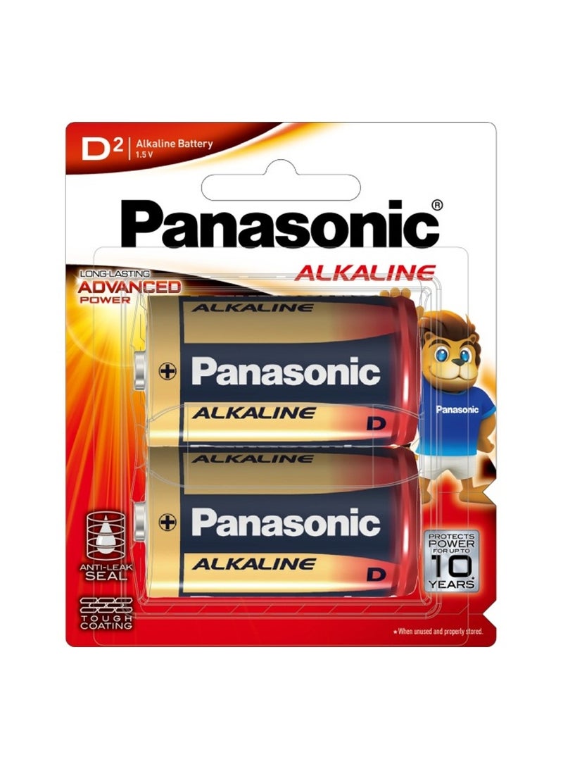 Panasonic D2 Long-Lasting Advanced Power 1.5V Alkaline Batteries - Image 1