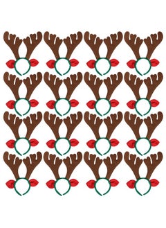 Max Fun Max Fun 16Pcs Christmas Reindeer Antlers Headband Deer Antler Headbands for Christmas Holiday Photo Booth Props Kid's Party Favors  - Image 1