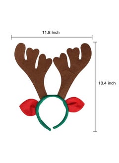 Max Fun Max Fun 16Pcs Christmas Reindeer Antlers Headband Deer Antler Headbands for Christmas Holiday Photo Booth Props Kid's Party Favors  - Image 3