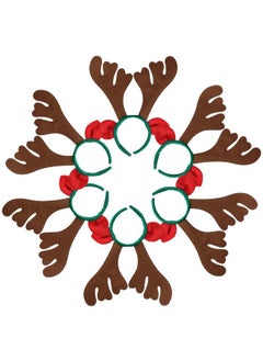 Max Fun Max Fun 16Pcs Christmas Reindeer Antlers Headband Deer Antler Headbands for Christmas Holiday Photo Booth Props Kid's Party Favors  - Image 2