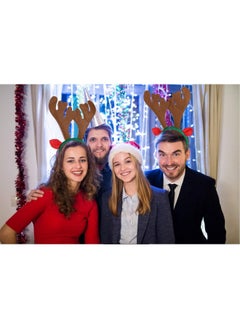 Max Fun Max Fun 16Pcs Christmas Reindeer Antlers Headband Deer Antler Headbands for Christmas Holiday Photo Booth Props Kid's Party Favors  - Image 5