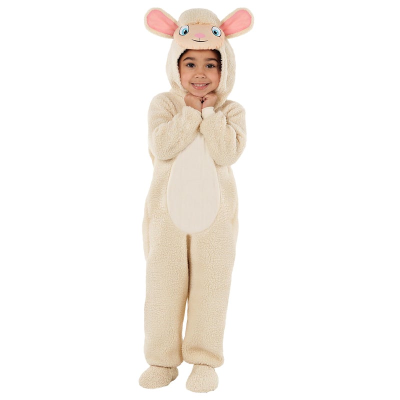 MORPH Morph Kids Lamb Costume Toddler Sheep Jumpsuit Animal Outfit for Kids Cute Lamb Jumpsuit for Dress Up 12 Years