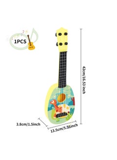 Y&D Kids Ukulele Guitar Toy 43 CM Musical Instrument with 4 Adjustable Strings Mini and Picks Learning Educational Toys for Toddlers Boys Girls  - Image 2