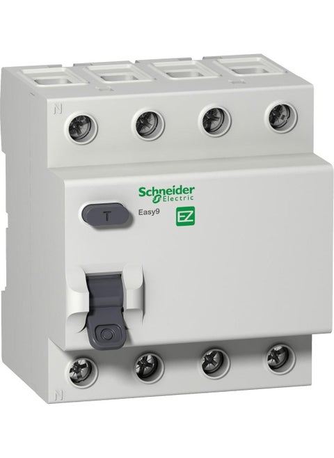 SCHNEIDER EASY9 EZ9R05463 AC TYPE LEFT CURRENT RELAY (4x63A, 30mA)