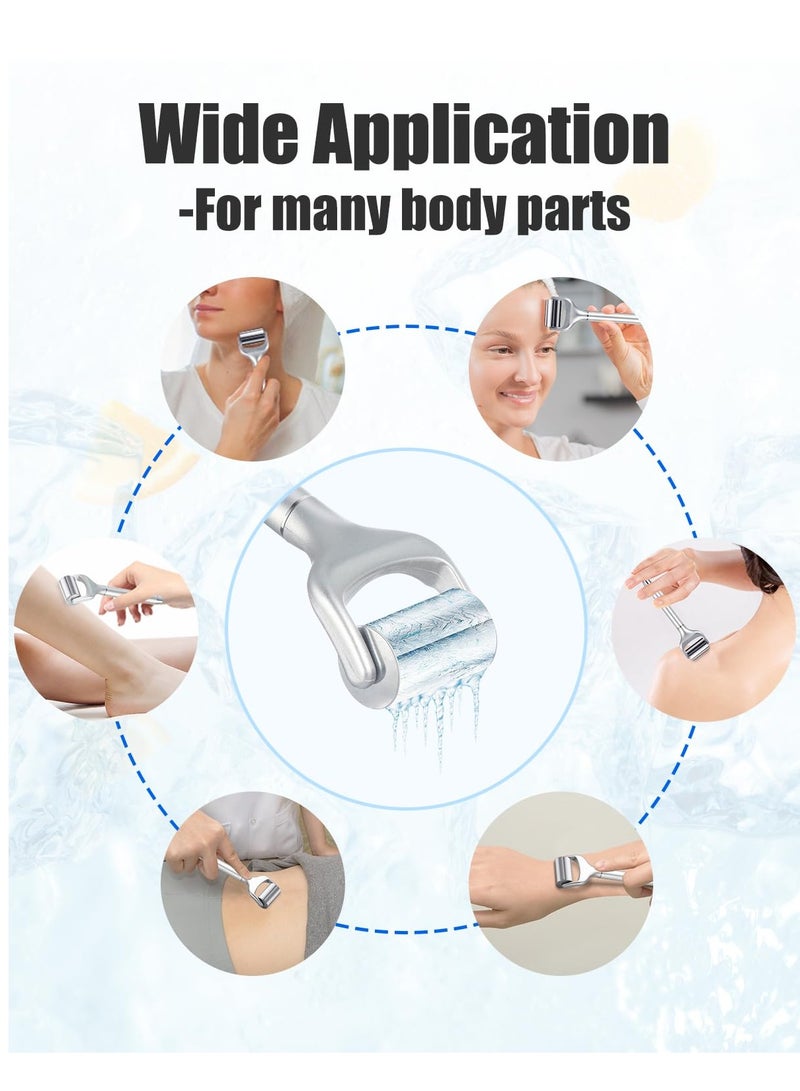 KASTWAVE Electric Ice Roller for Face and Eye, Facial Ice Roller Beauty Tools, Electric Massage Ice Roller for Puffiness, Ice Face Eye Massage Roller for Reducing Puffiness, Fine Lines and Wrinkles (White) - Image 5