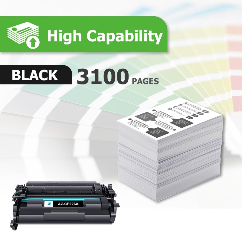 Aztech Aztech Compatible Toner Cartridge Replacement for HP 26A CF226A 26X CF226X Pro M402dn M402n M402dw Pro MFP M426fdw M426fdn M426dw Printer (Black 2-Pack)  - Image 2