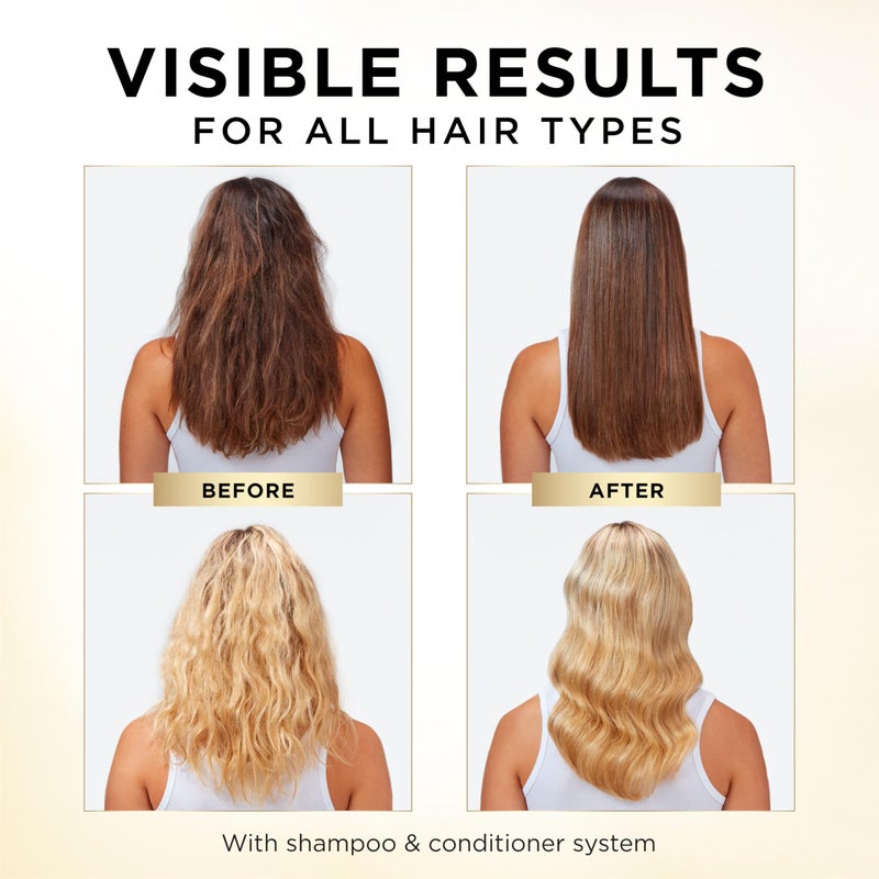 Pantene Shampoo & Conditioner Set, Smooth and Sleek - Frizz Control with Antioxidants, Nourishing for All Hair Types - Curly, Dry, Color-Treated, 52.8 Oz Total + Miracle Rescue Shot (0.5 Oz) - Image 4