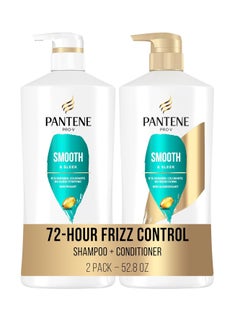 Pantene Pantene Shampoo and Conditioner Set with Hair Treatment, Pro-V Repair & Protect, Frizz Control with Antioxidants, Nourishing for All Hair Types, Safe for Color-Treated Hair, 27.7 & 25.1 Fl Oz  - Image 1