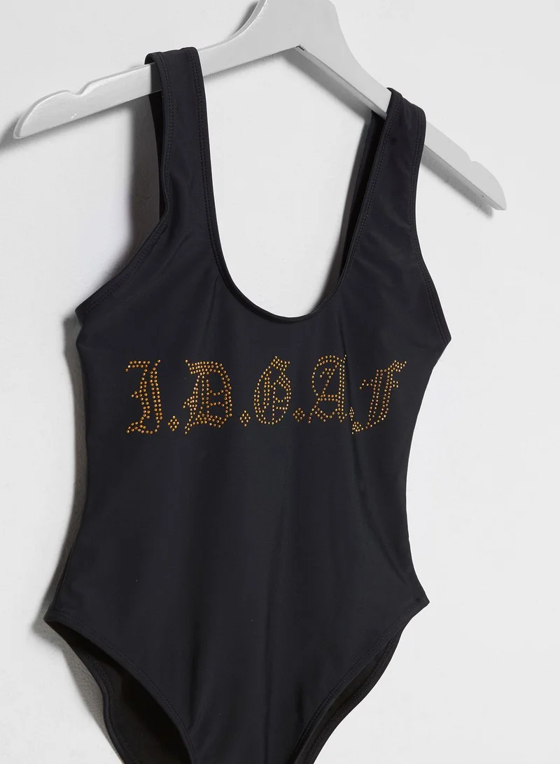 Missguided Slogan Swimsuit