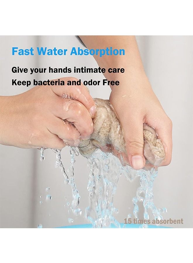 يونيك مناشف يد جميلة ، 4 عبوات مناشف حمام مع منشفة يد أطفال أطفال معلقة ، منشفة يد ماصة من الصوف المرجاني من الألياف الدقيقة لغرفة نوم حمام المطبخ - Image 3