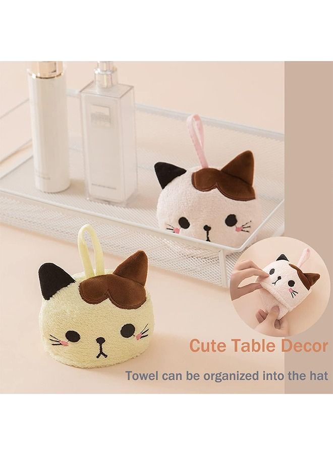 يونيك مناشف يد جميلة ، 4 عبوات مناشف حمام مع منشفة يد أطفال أطفال معلقة ، منشفة يد ماصة من الصوف المرجاني من الألياف الدقيقة لغرفة نوم حمام المطبخ - Image 5