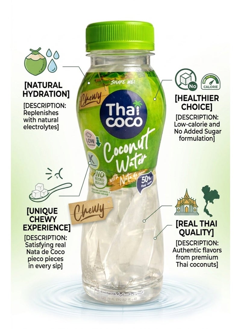 Thai Coco Coconut Water with Nata de Coco 320ml - Image 5
