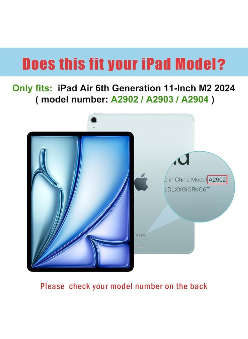 Captaintech Tempered Glass Screen Protector for iPad Air 6th Gen 11 (M2, 2024) - Compatible with Models A2902/A2903/A2904 - Image 3