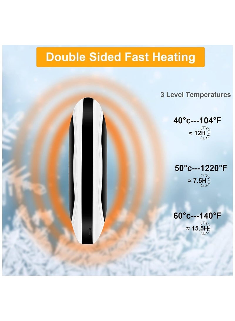 general Rechargeable hand warmer 10000mAh mobile power supply USB 3-level temperature setting LCD display, winter gift, suitable for women, men, children - Image 2