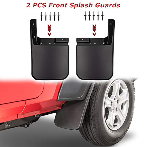 Sunluway Front & Rear Splash Guards Fender Flares Mud Flaps for Jeep Wrangler JL JLU 2018 2019 2020 2021 2022 2023 Sahara Sport Sports (Exclude Rubicon) - Image 3