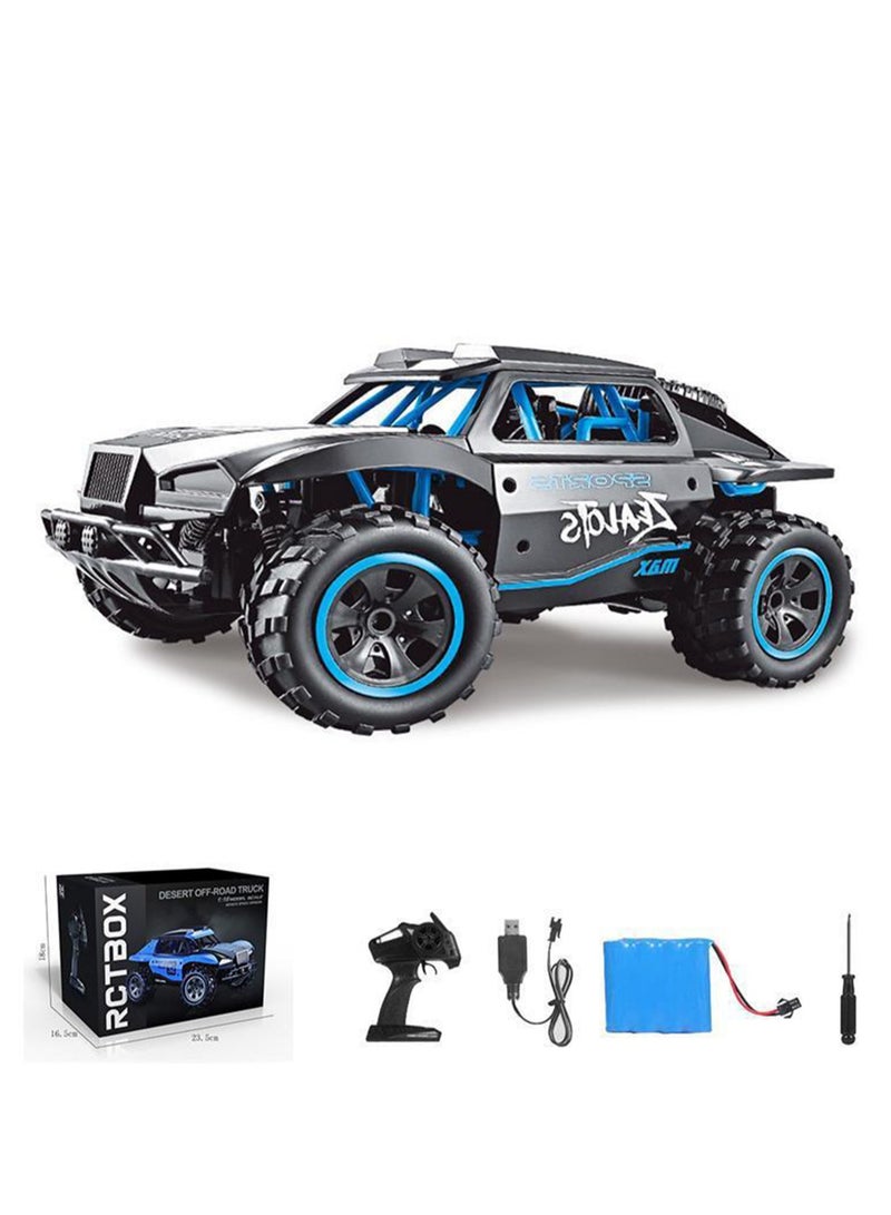 New Desert Climbing Remote Control Off-Road Vehicle Big Caster Short Truck Racing Car Children's Toy Car (Black)  - Image 3
