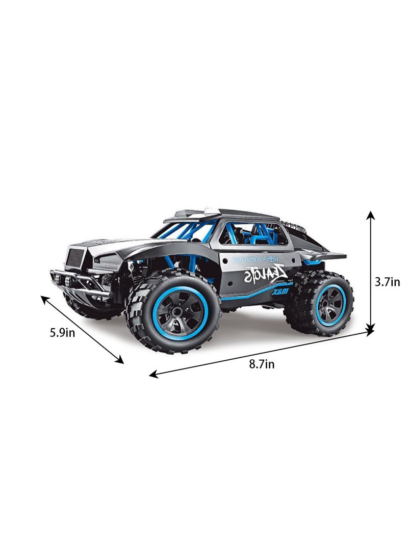 New Desert Climbing Remote Control Off-Road Vehicle Big Caster Short Truck Racing Car Children's Toy Car (Black)  - Image 2