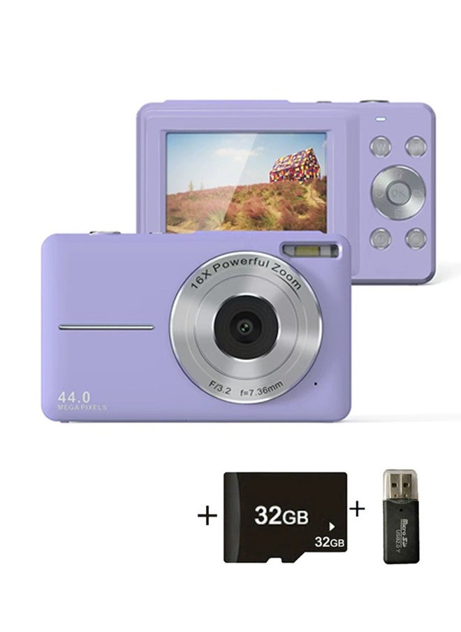 Generic Digital Camera, Autofocus UHD 4K Vlogging Camera with 32GB Card, 44MP 16X Digital Zoom Digital Camera  - Image 2