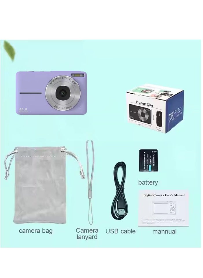Generic Digital Camera, Autofocus UHD 4K Vlogging Camera with 32GB Card, 44MP 16X Digital Zoom Digital Camera  - Image 3