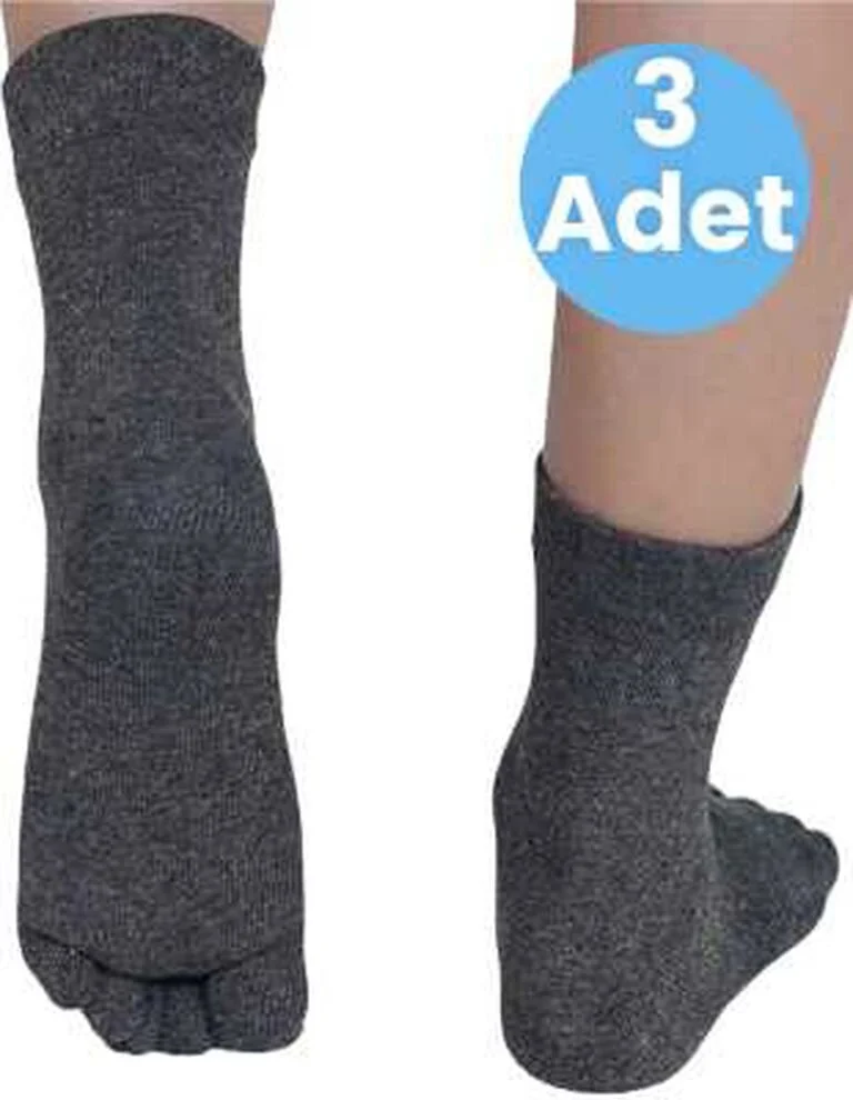 تيزجيلسين Men's 3-Piece Bamboo Mushroom Socks Finger Socks Size 36-44