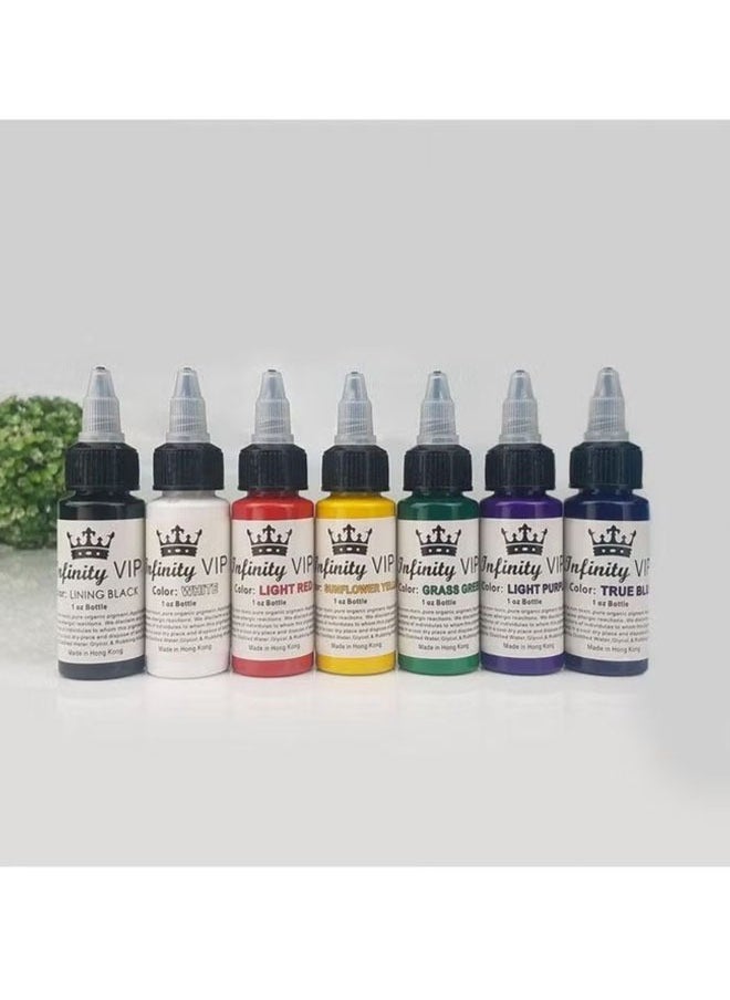 INLINE 7 colors natural plant tattoo pigment ink set  - Image 1