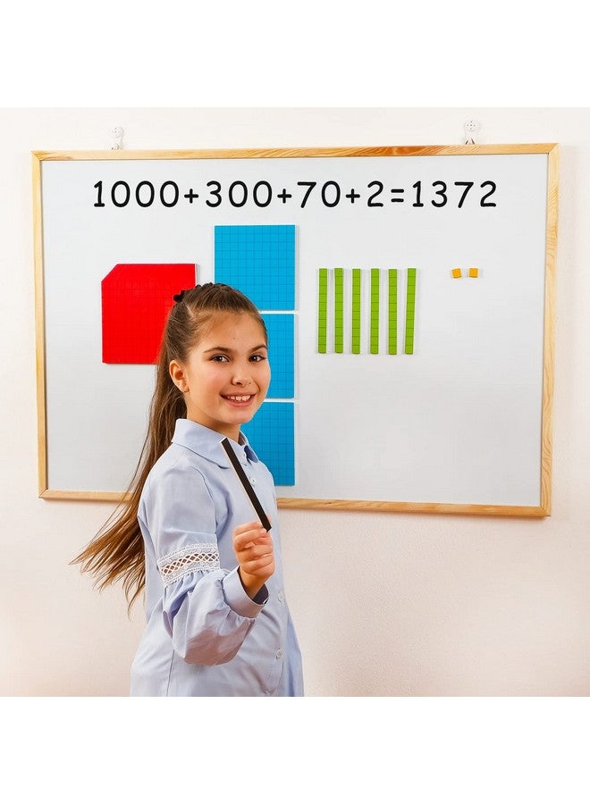 Simply magic 131 PCS Jumbo Magnetic Base Ten Blocks for Math, Place Value Blocks, Magnetic Base 10 Blocks Set for Teachers, Math Blocks for Counting, Counting Blocks, Magnetic Math Manipulatives K-3 - Image 2