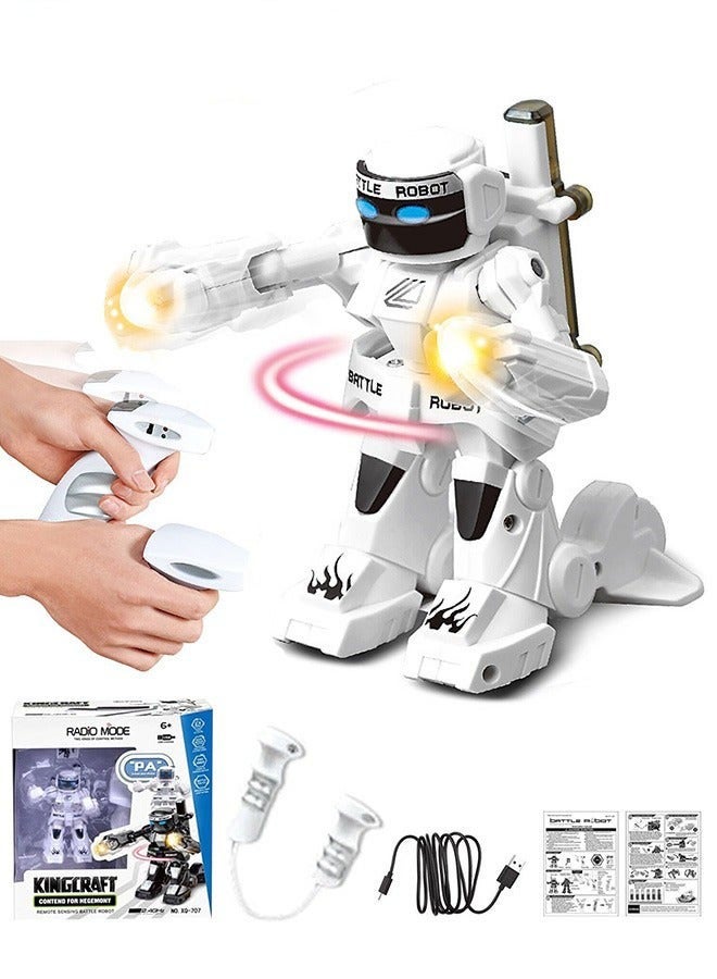 DURKU Cool Remote Control Robots Toy with Light and Sounds, Exciting Robot Battling Toys, 2.4GHz Remote Controlled RC Robot, Innovative Fighting Games, Perfect Gift for Kids 6+. - Image 1