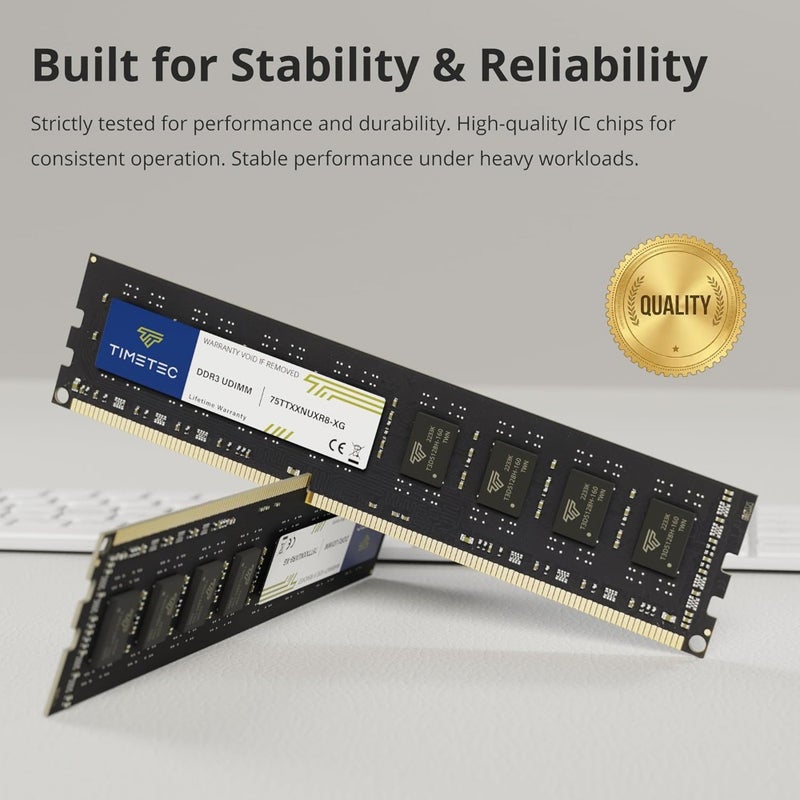 GB 1600MHz DDR3L-1600) PC3L-12800/ PC3-12800 Non-ECC Unbuffered 1.35V/1.5V CL11 2Rx8 Dual Rank 240 Pin UDIMM Desktop PC Computer Memory RAM(SDRAM) Module Upgrade - Image 5