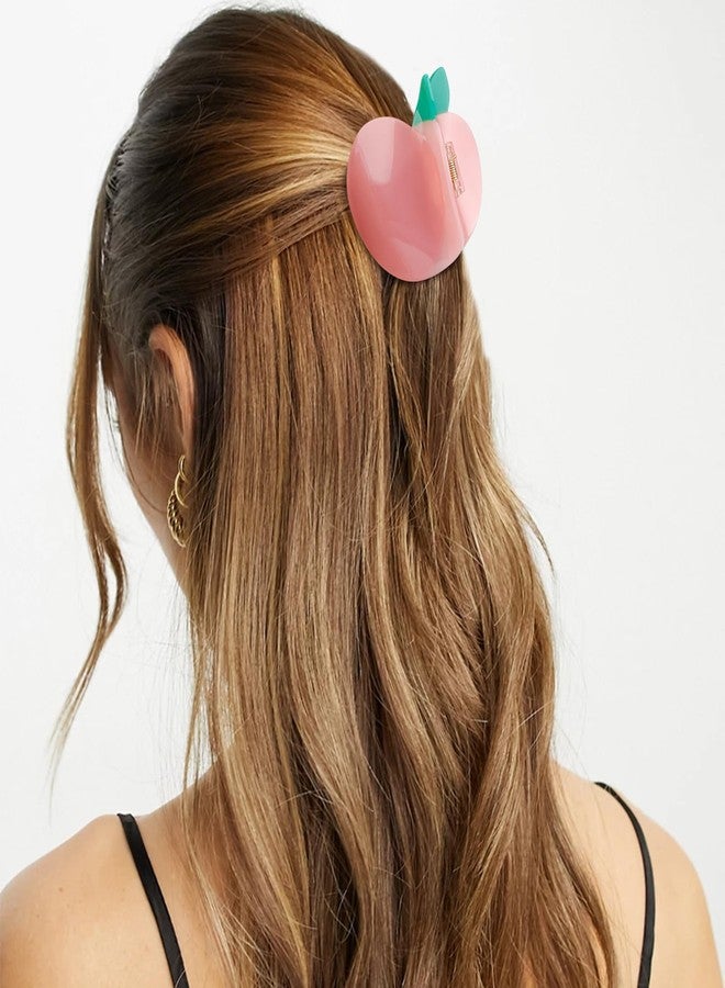 Hapdoo Peach Hair Clips, Cute Fruit Hair Claw Clip for Women Girls, Acetate Hair Accessories Gift - Image 5