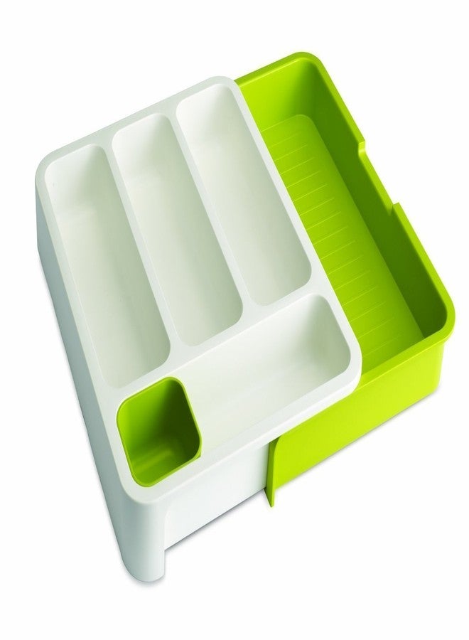 FAGVA Drawer Store Expandable Cutlery Tray (Green-White) - Image 1