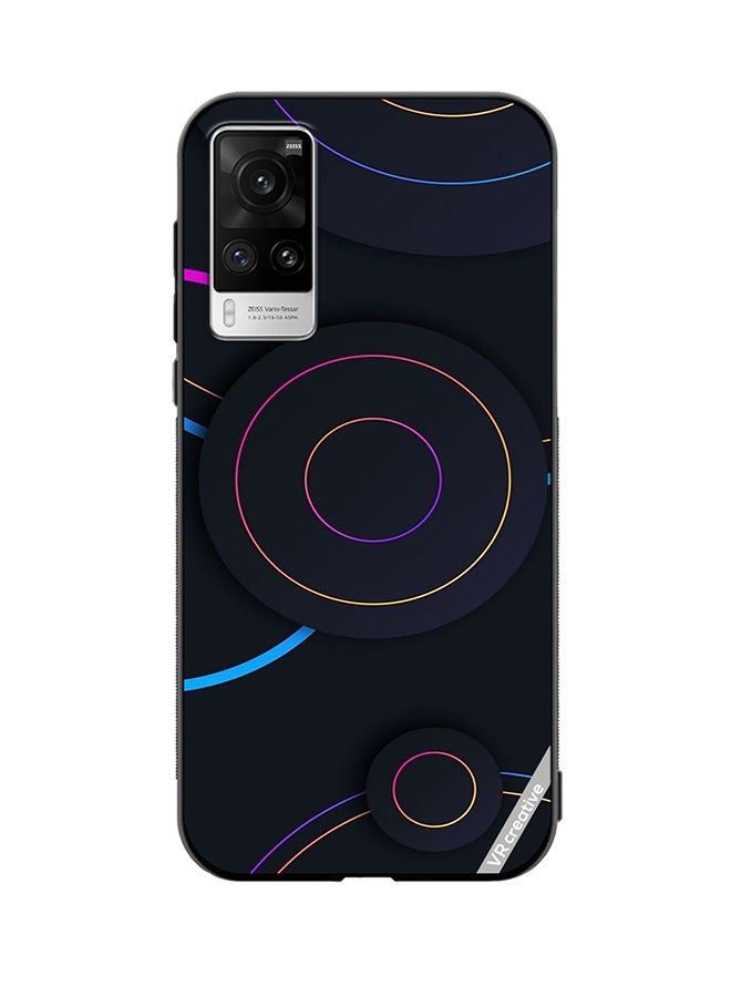 Protective Case Cover For Vivo X60 Pro Circles Dots Design Multicolour
