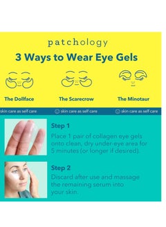 Patchology Patchology All Eyes On You Under Eye Mask - Retinol, Collagen & Green Tea Infused - Eye Gels for Dark Circles, Puffiness, & Wrinkles, Eye Patches for Night, Beauty Travel, Reduce Puffy Eyes (6 Pairs)  - Image 4