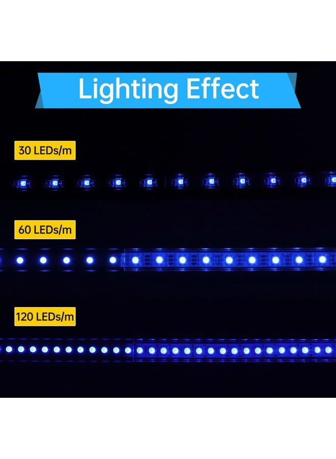 Muzata 6Pack 3.3FT/1M Black LED Channel System with Clear Cover,Aluminum Extrusion Track Housing Profile for Strip Tape Light, U1SW BT 1M, LU1 - Image 3