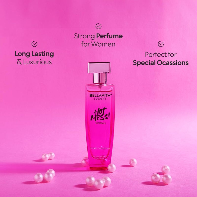 Bella Vita Luxury BellaVita Luxury Hot Mess Perfumes for women (100ml) | Luxury Eau De Perfume for Women | Notes of Citrus, Mandarin, Passion Fruit, Floral & Fruity | Premium French Floral Perfume for Women - Image 4