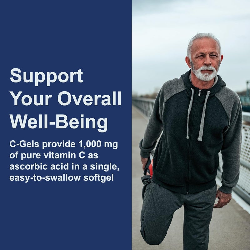 Carlson كارسون CGels 1000 ملغ فيتامين سي جيلاتين ناعم دعم المناعة صحة القلب فيتامين سي جيلاتين ناعم مكمل فيتامين سي 250 جيلاتين ناعم - Image 5