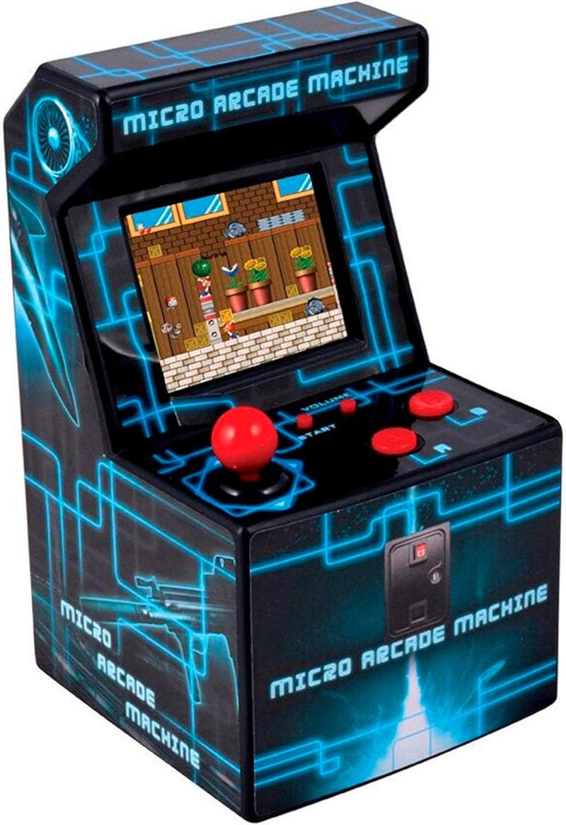 - Portable Mini Arcade Recreational Console with 250 Games Perfect for Gift for Children and Adults with Retro Design (Blue)