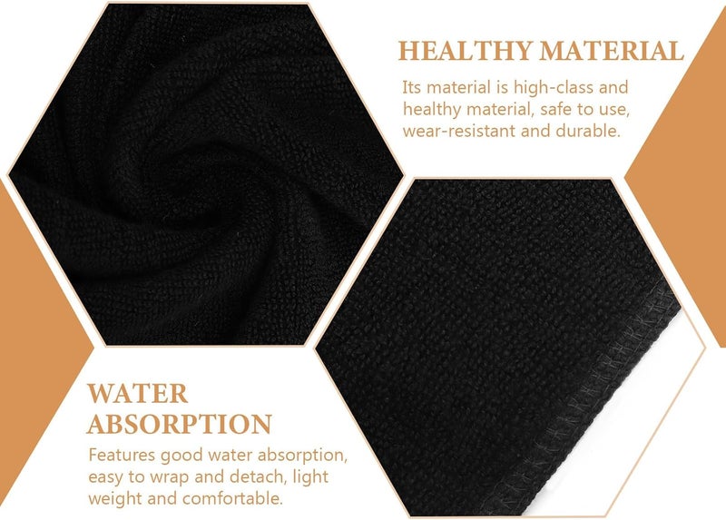 CHILDWEET Black Cotton Bathroom Washcloths 2pcs 100g Soft Skin-Friendly Face Towels for Men Household Hand Towels - Image 3