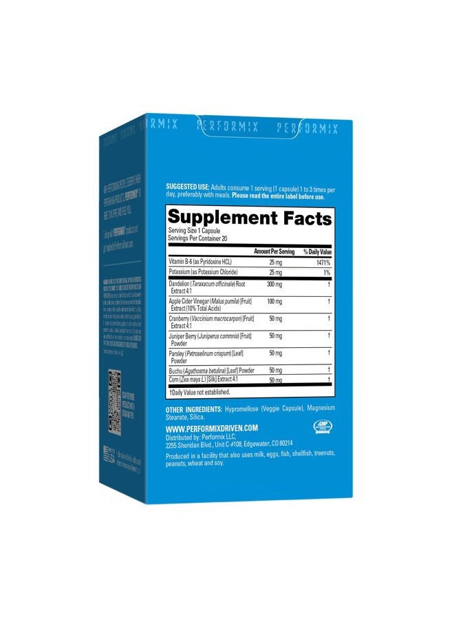 Performix SST دعم تعريف مدر للبول غير المنبه - 60 كبسولة نباتية - تقليل الماء والانتفاخ - دعم صحة المسالك البولية وتنظيف الجسم بالكامل مع مستخلص الهندباء وخل التفاح - Image 2