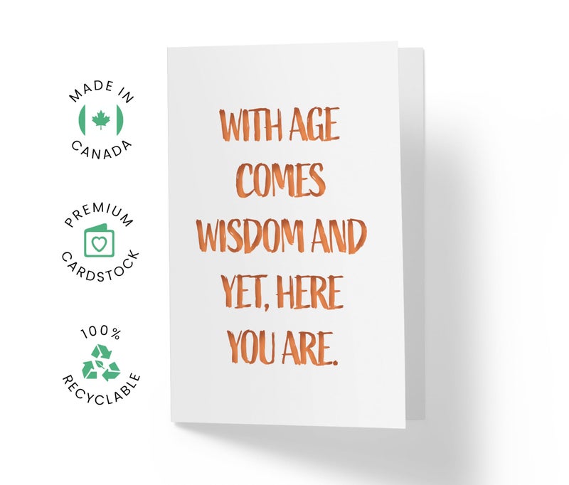 Karto Funny Birthday Card for Men Women - Large 5.5x8.5 inch Happy Birthday Cards for Mom Dad Brother Sister - 30th 40th 50th 60th 70th - Wisdom - Image 3