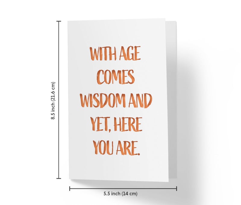 Karto Funny Birthday Card for Men Women - Large 5.5x8.5 inch Happy Birthday Cards for Mom Dad Brother Sister - 30th 40th 50th 60th 70th - Wisdom - Image 4
